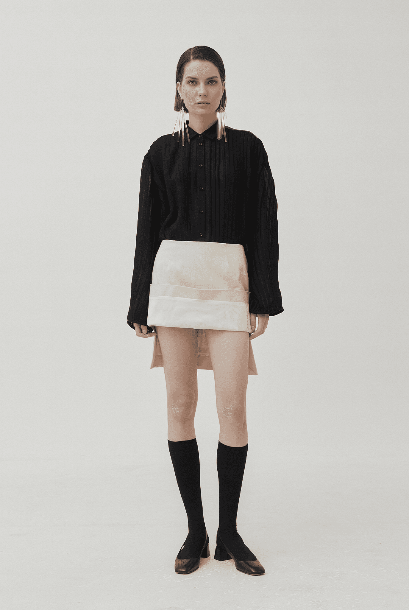 'ANCA' TUCKED HEM SKIRT 'ANCA' TUCKED HEM SKIRT